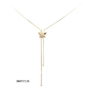 Gargantilha gravatinha estrela em ouro 18k - 38477/176