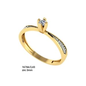 Anel solitário em ouro 18k - 16766/2,43