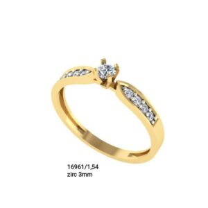 Anel solitário em ouro 18k - 16961/1,54