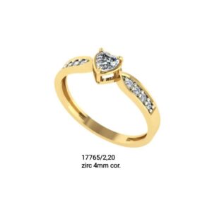 Anel solitário, noivado ouro 18k - 17765/2,20