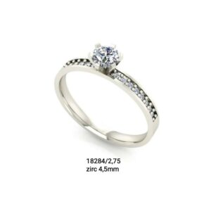 Anel solitário, noivado ouro 18k - 18284/2,74