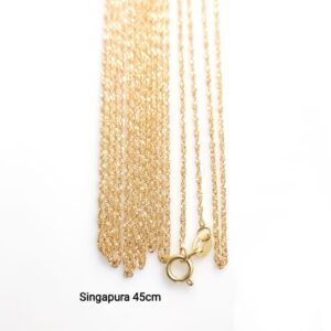 Corrente Singapura 45cm ouro 18k