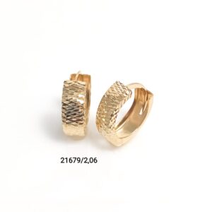 Brinco argola diamantado em ouro 18k - 21679/206