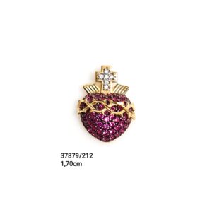 Pingente sagrado coração cravejado - 37879/2,15