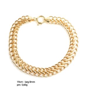 Pulseira Lacraia em ouro 18k - 8/560