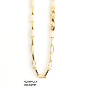 Corrente cartier 60cm elo 2,5mm em ouro 18k