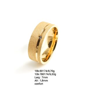 Aliança em ouro diamantada - 80174/780174