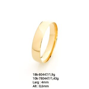 Aliança em ouro tradicional - 80447/780447