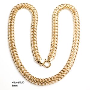 Corrente Lacraia 45cm em ouro 18k